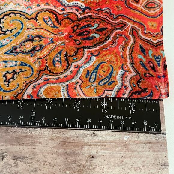 Chicos Tunic XL Paisley Lagenlook Boho Artsy Sheer Longline Lightweight Sz 3 - Picture 10 of 11